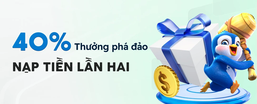 Thưởng 40% giá trị tiền nạp